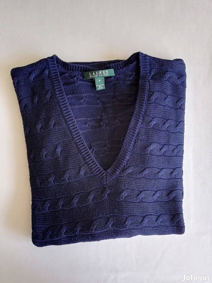 Ralph Lauren női hosszított fonott mintás pulóver M-es