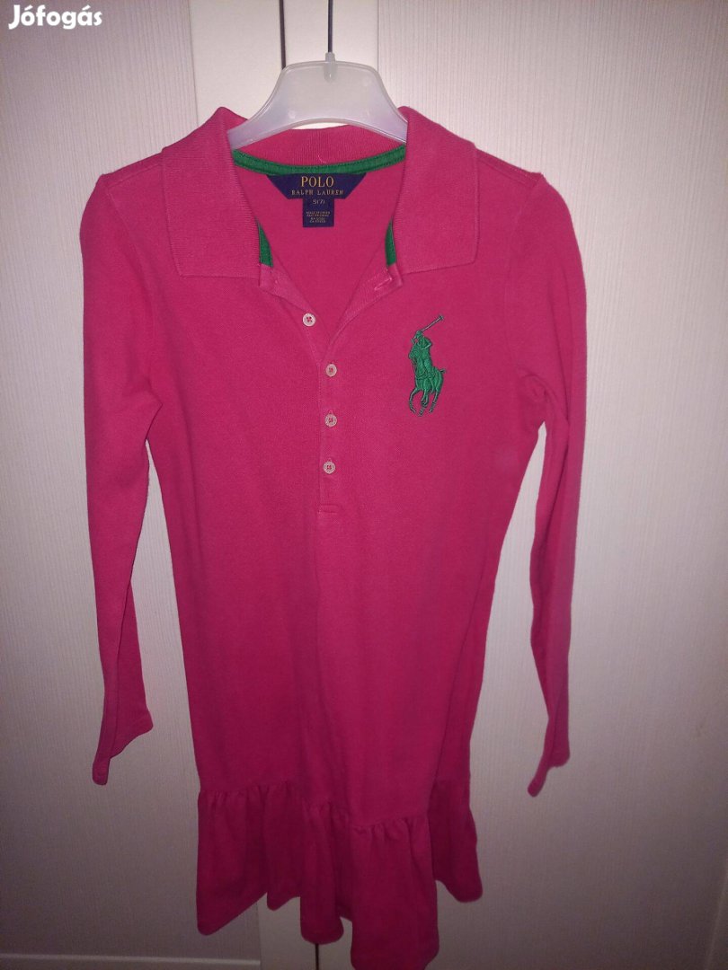Ralph Lauren pink pamut ruha 7 éves 122