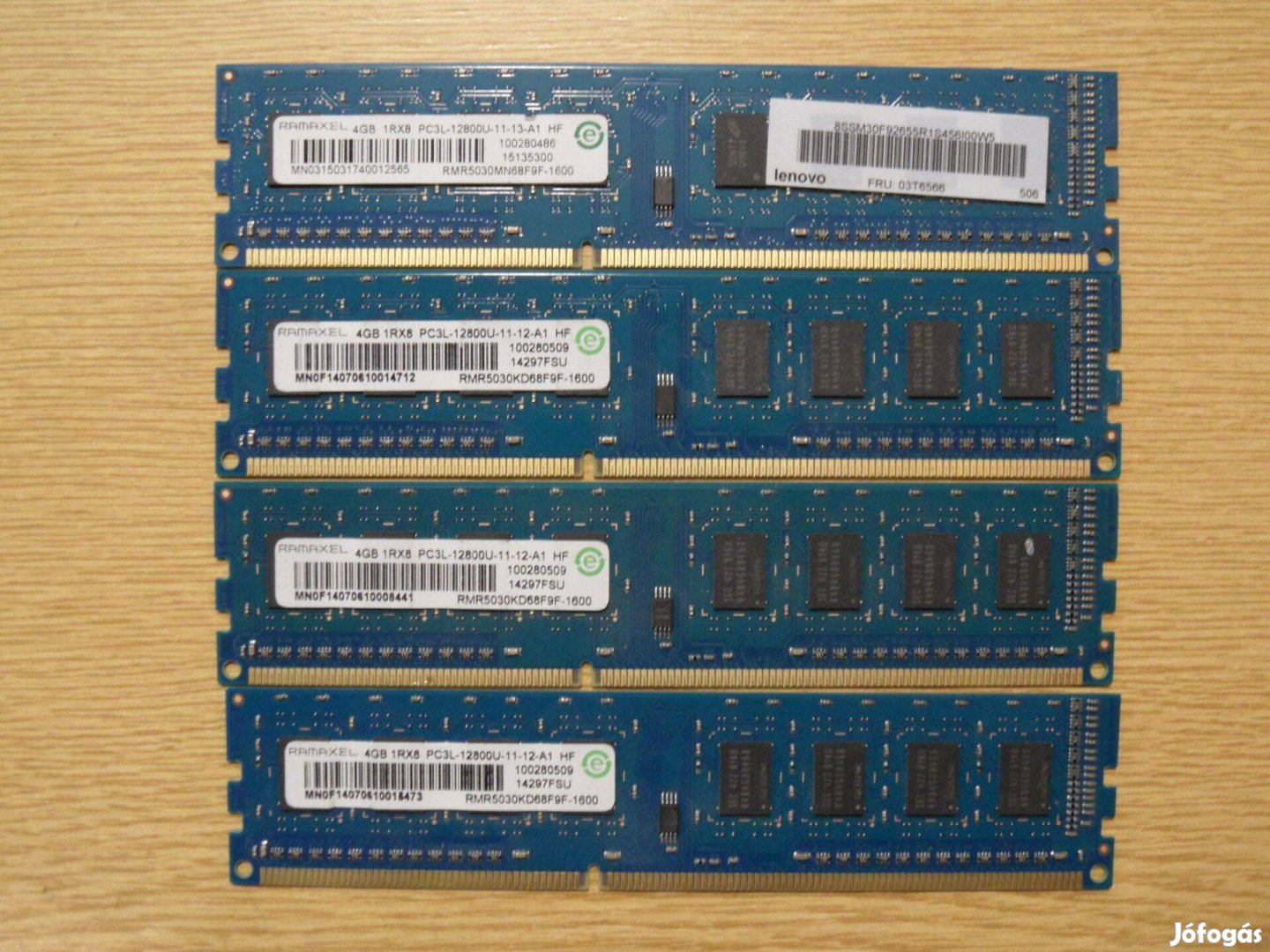 Ramaxel 16GB / 1600Mhz (4X 4GB) DDR3 memória KIT