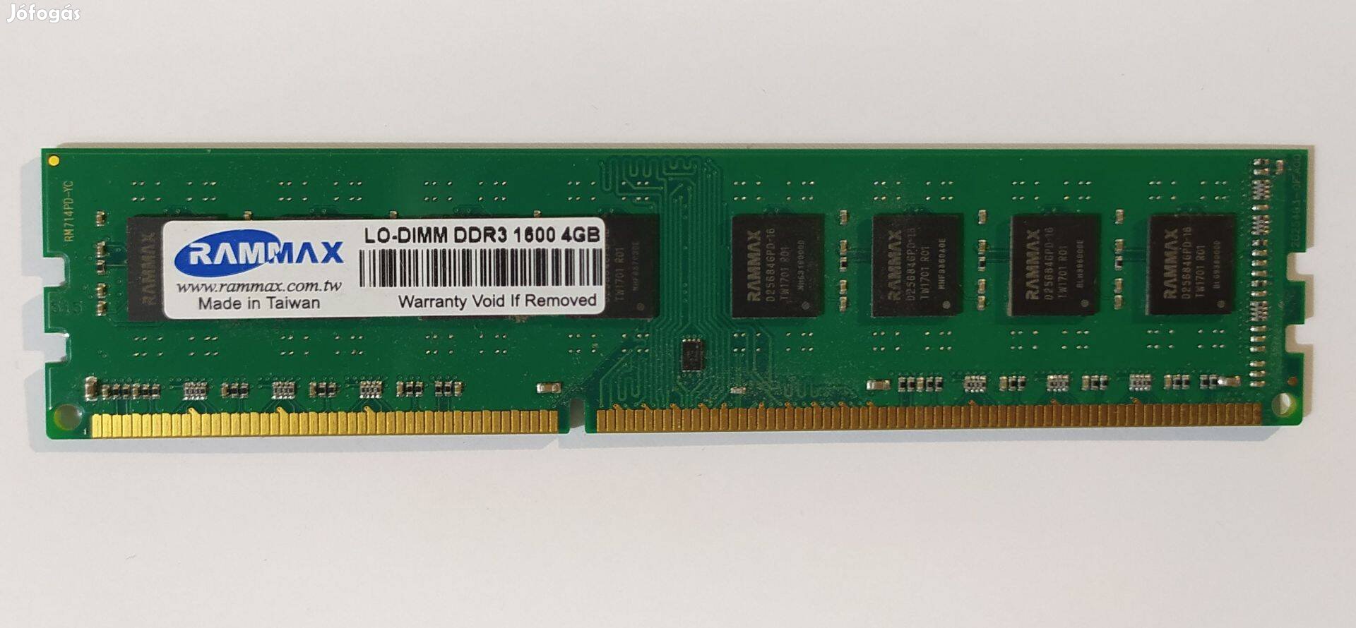 Rammax 4GB DDR3 1600MHz memória