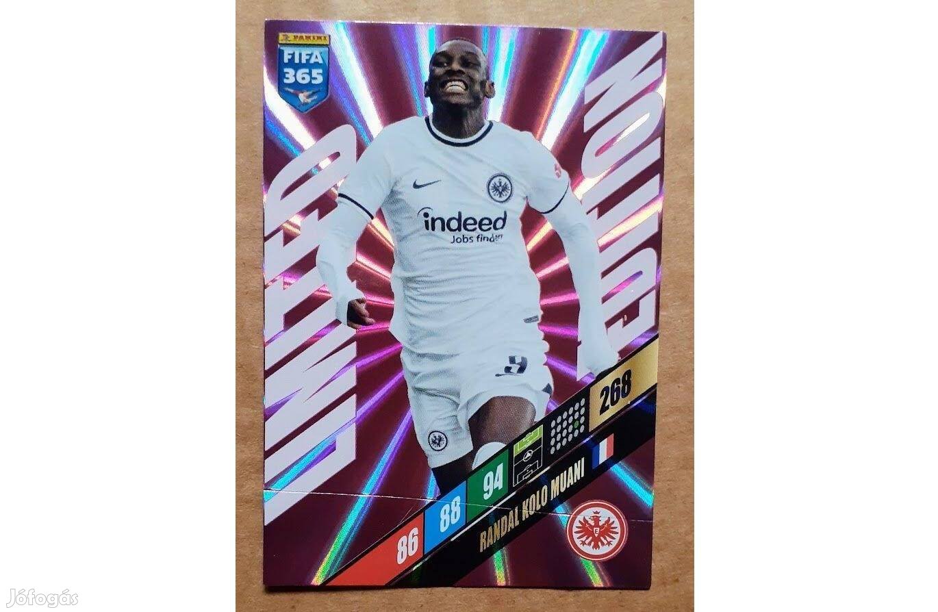 Randal Kolo Muani Frankfurt Limited focis kártya Panini FIFA 2024