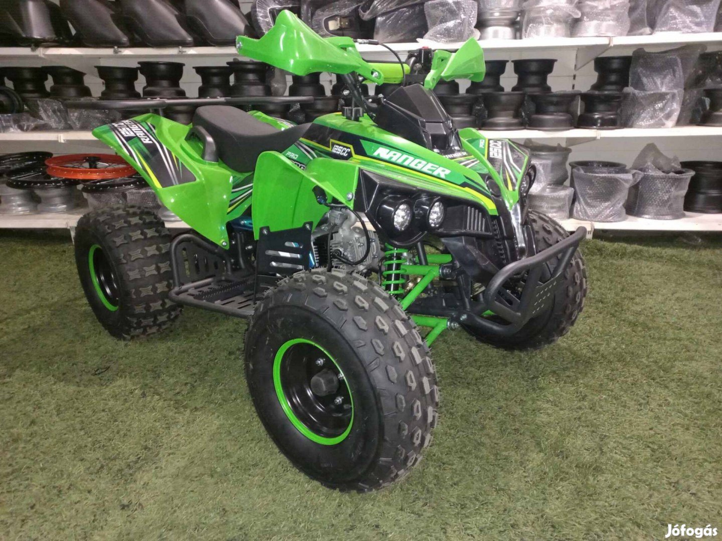 Ranger 008 gyerek quad 125cc zöld Garancia és ingyenes kipróbálás!