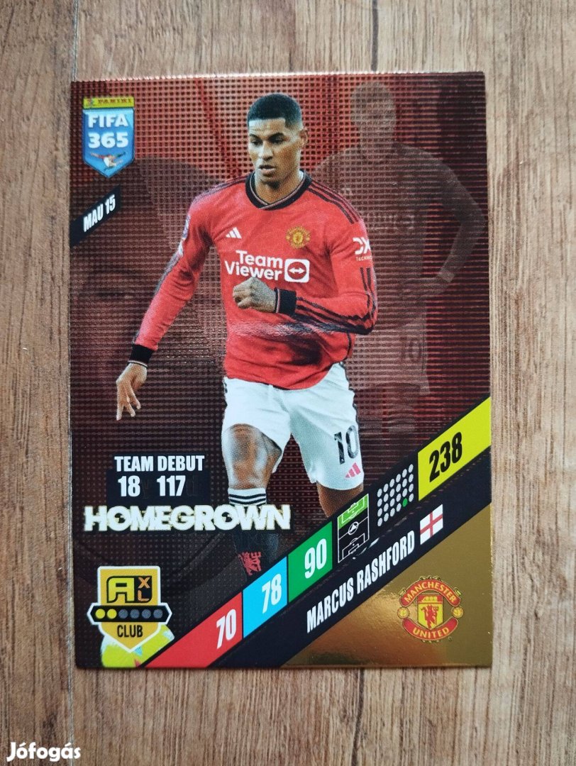 Rashford (Manchester United) FIFA 365 2024 Homegrown Hero focis kártya