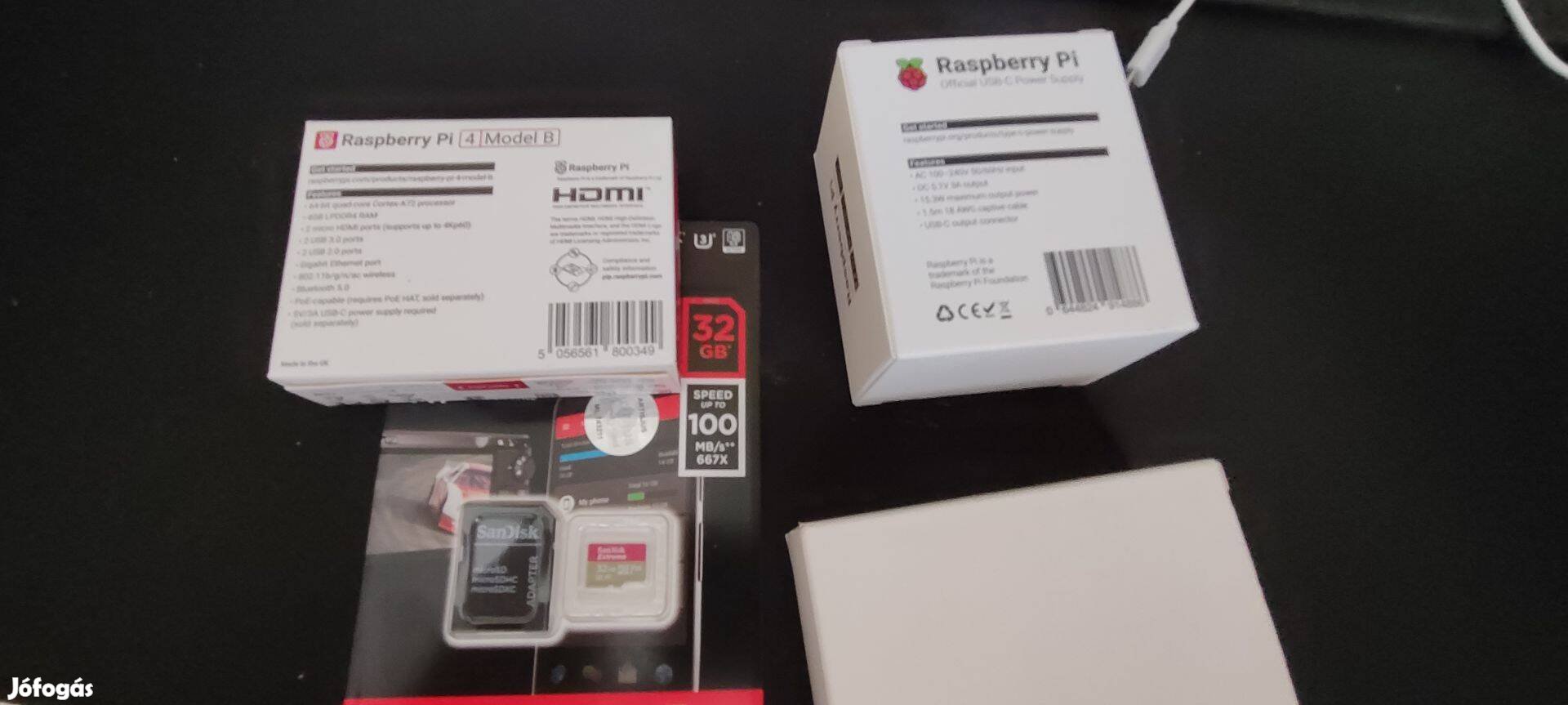 Raspberry Pi 4 model B 4GB kit Új!!Ingyen posta