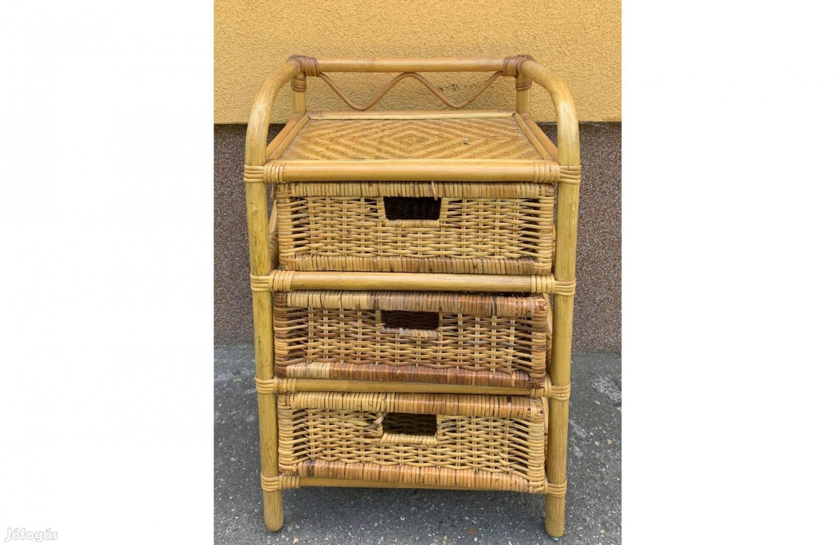 Rattan, 3 fiókos kis komód