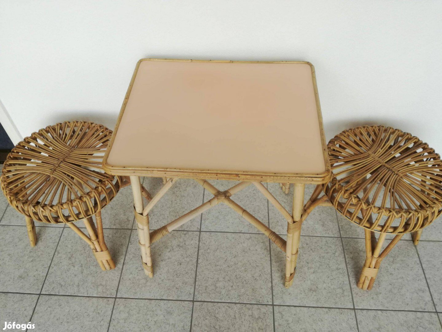 Rattan-bambusz garnitúra