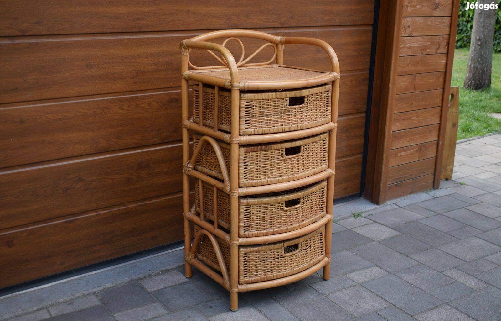 Rattan fiókos komód