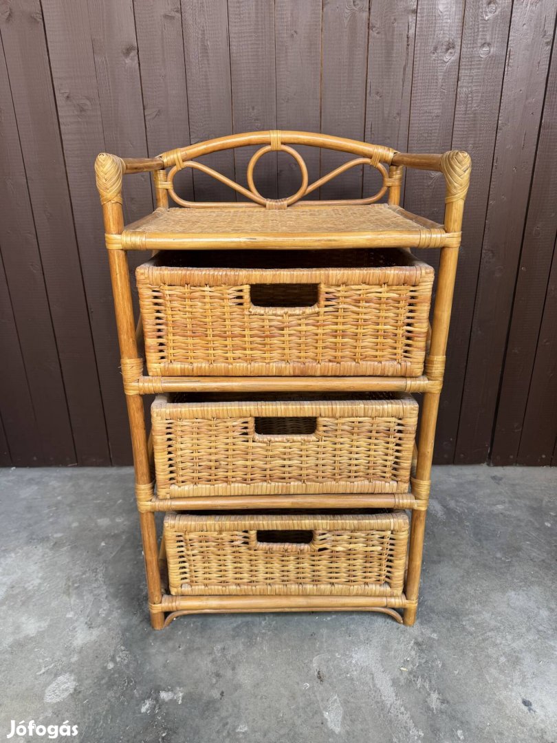 Rattan fiókos komód