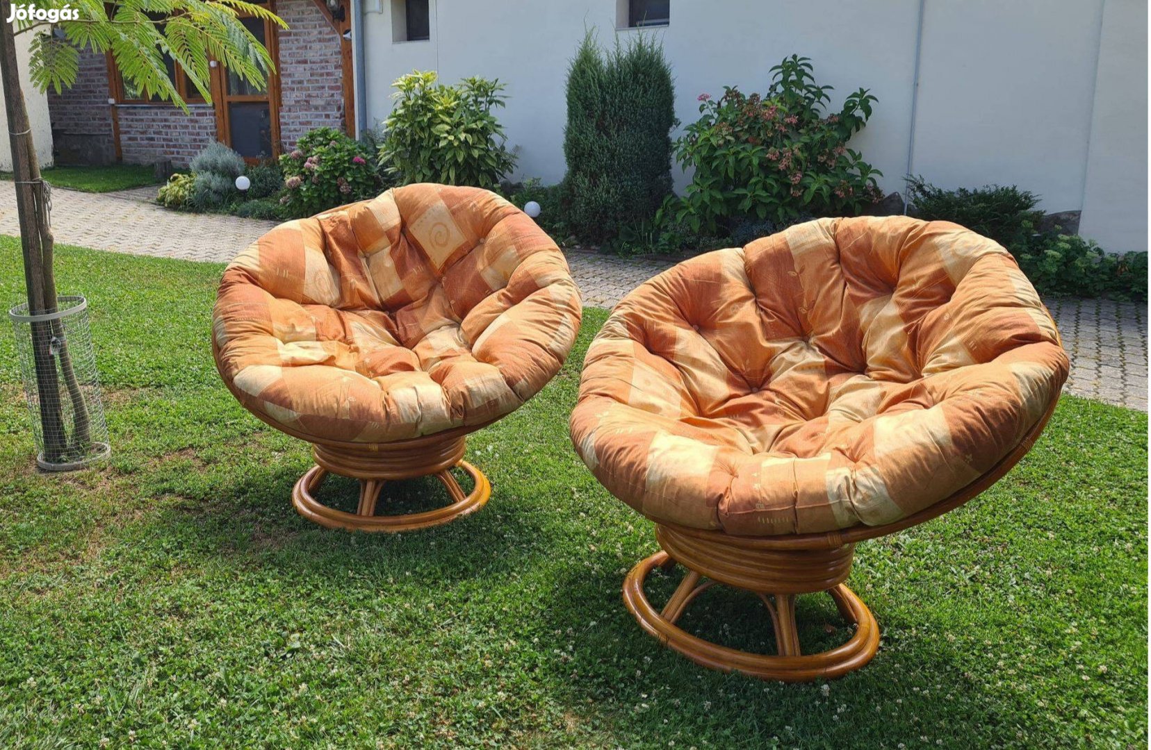 Rattan fotel, papasan, kagylófotel