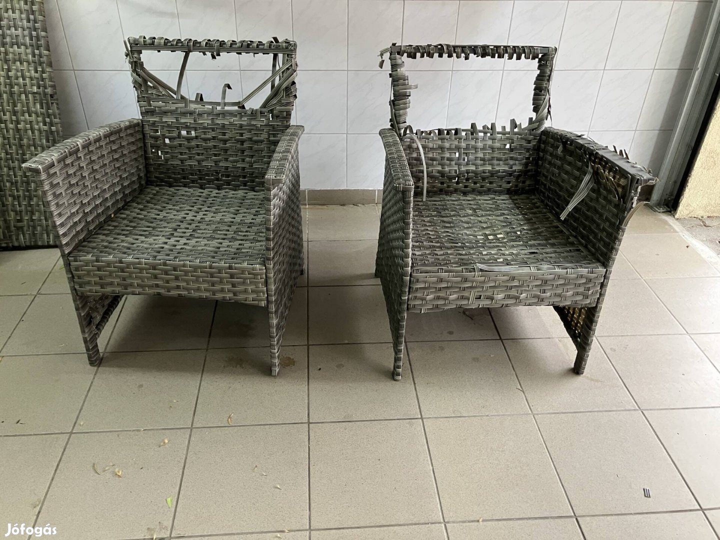 Rattan kerti bútor garnitúra váz