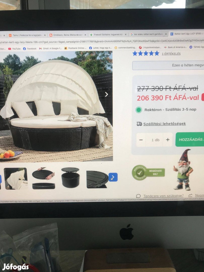 Rattan kerti garnitura