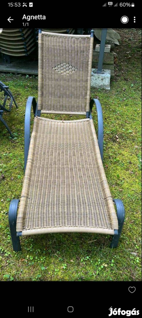 Rattan napozóágy