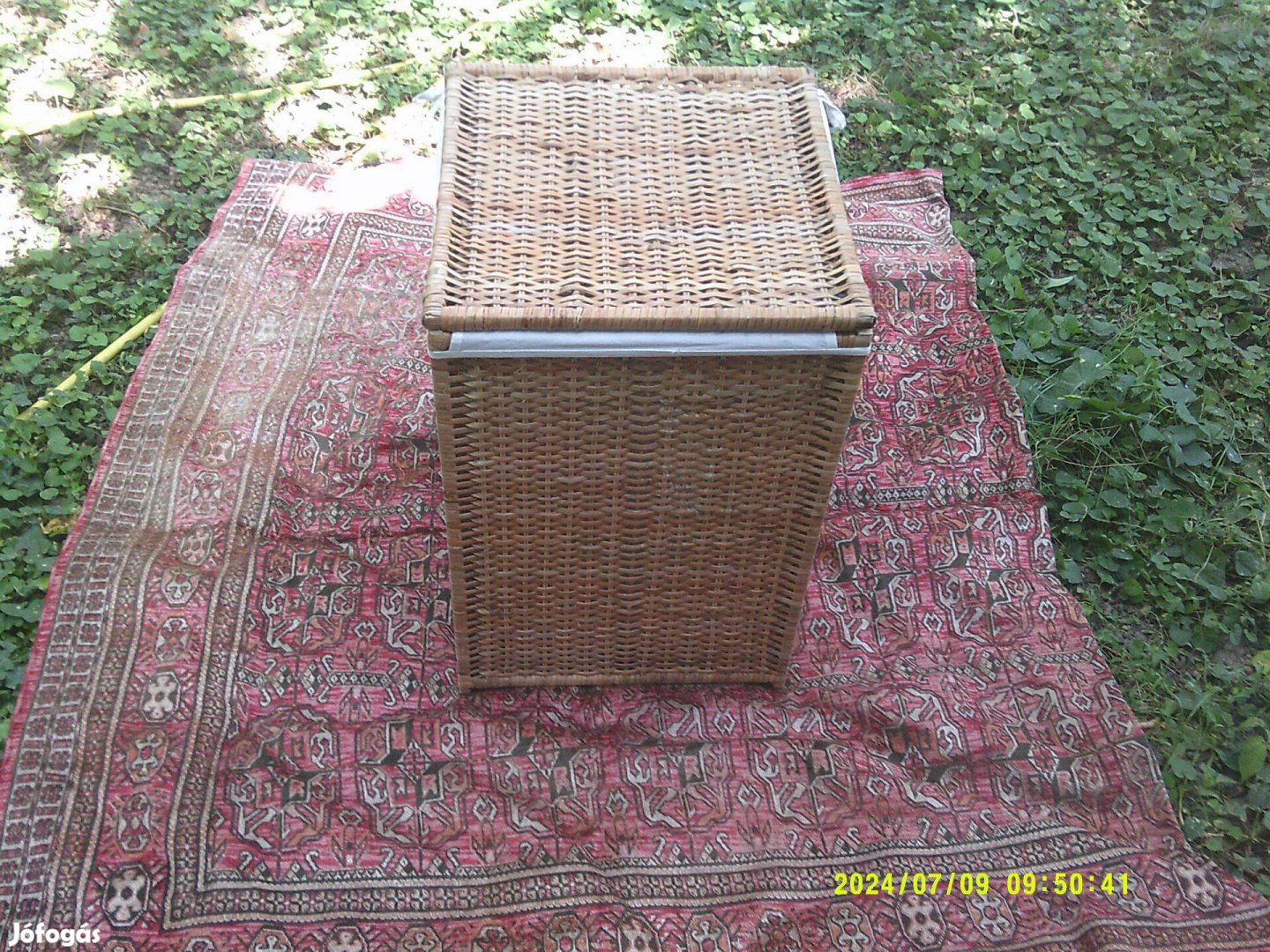 Rattan ruháskosár 40x40x55 cn uj