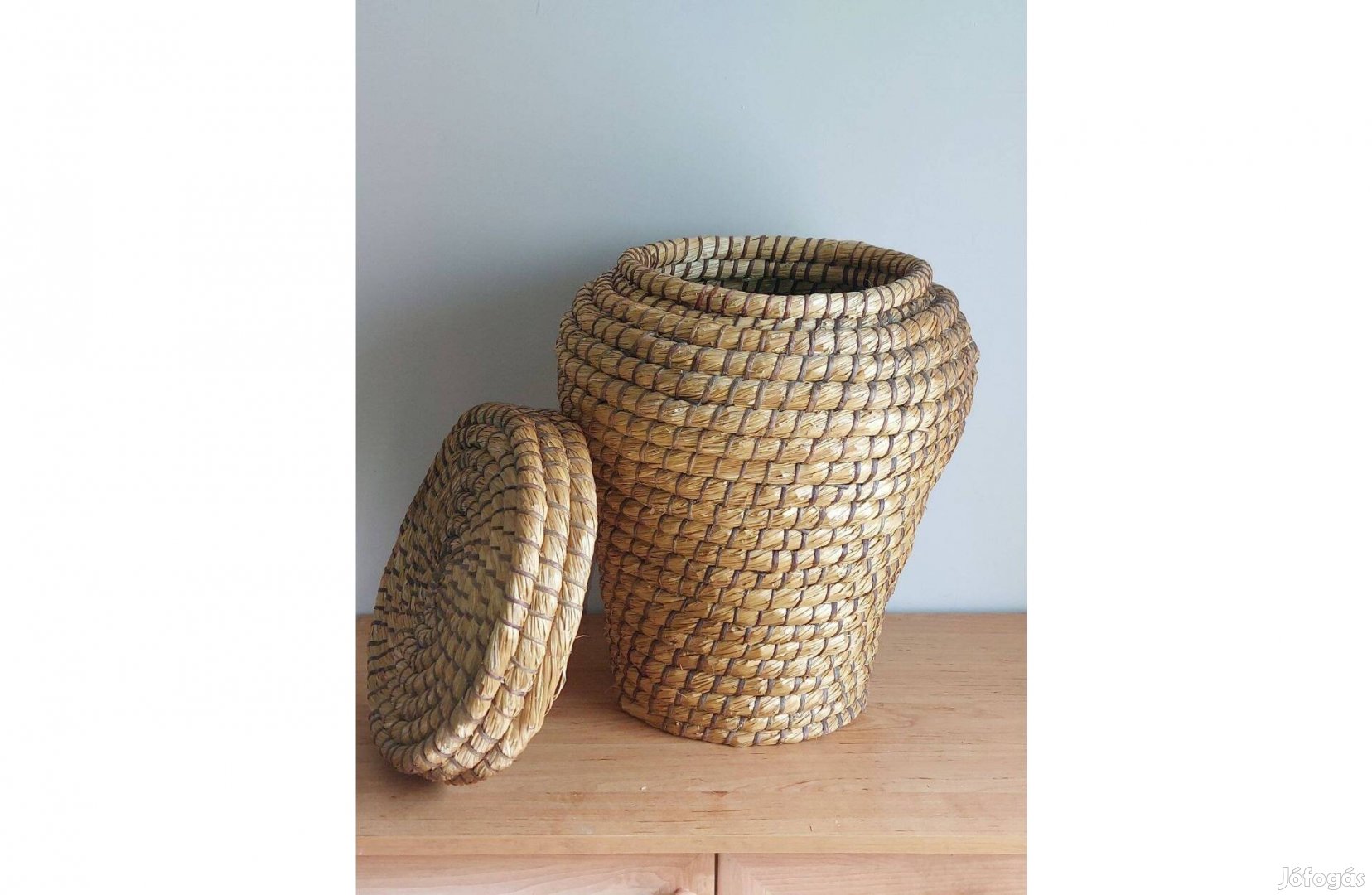 Rattan szennyes kosár