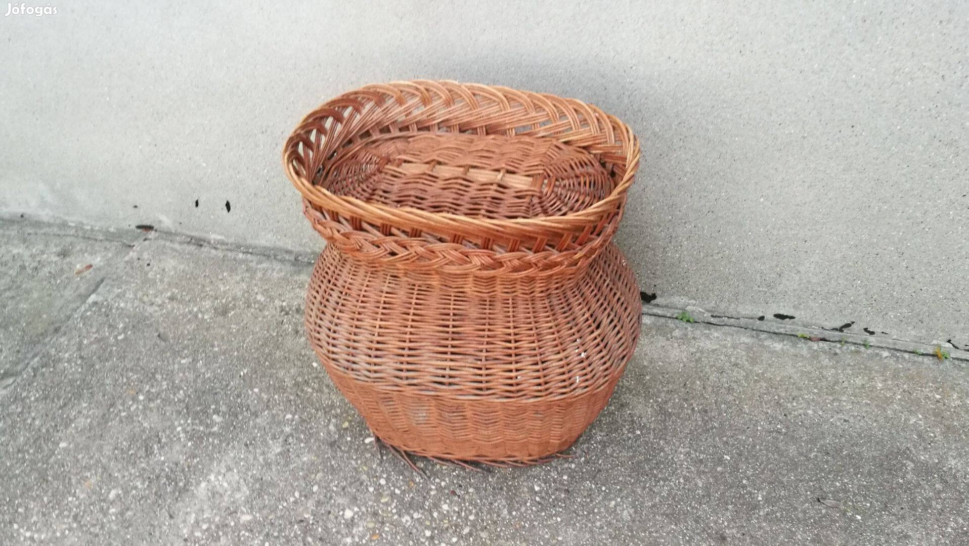 Rattan szennyeskosár 5x36x53 cm szennyes tartó szennyes kosár