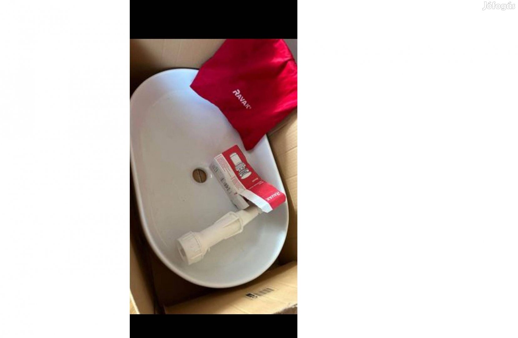 Ravak mosdó Ceramic O + mosdólefolyó (króm szín) új állapotba eladó