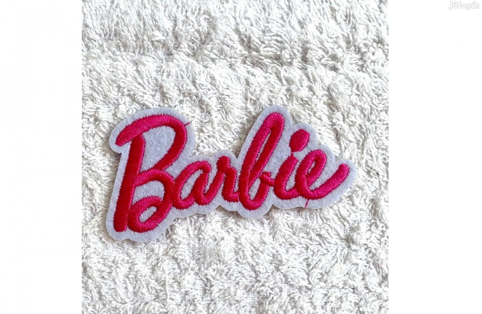 Rávasaló ruhára vasalható folt felvarró hímzett Barbie 8x4 cm