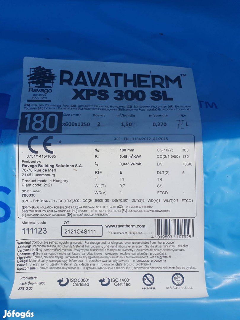 Ravatherm xps 100mm, 180mm, 200mm
