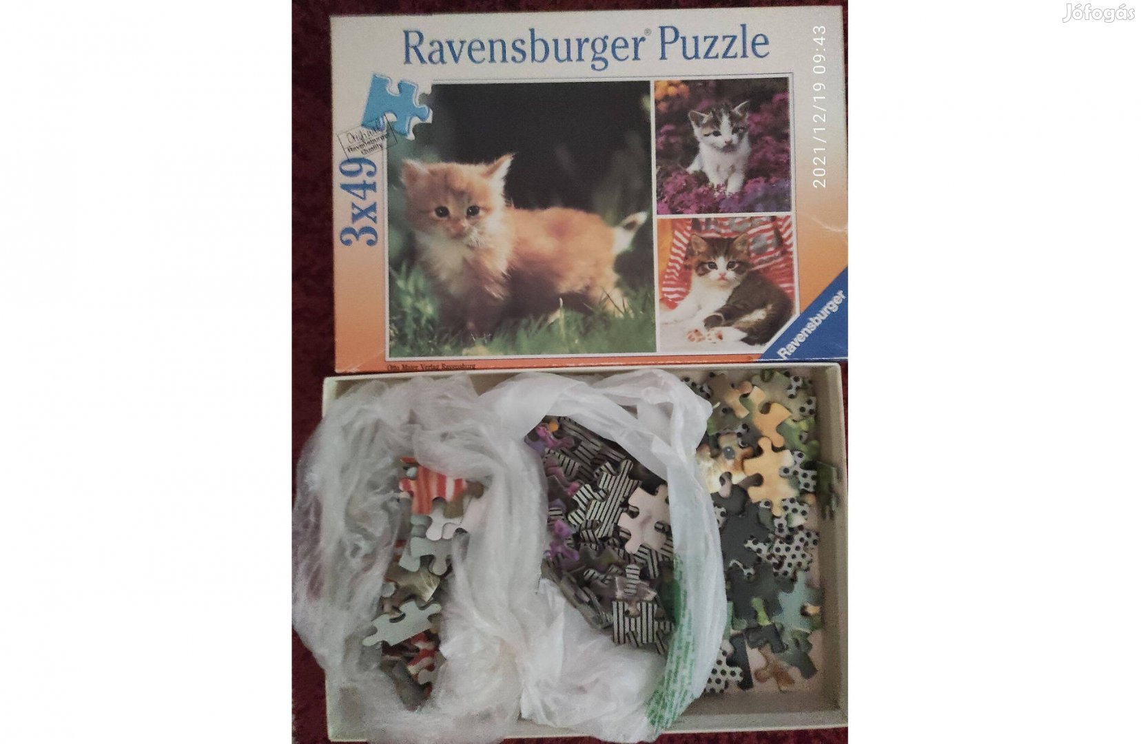 Ravensburger Cicás puzzle 3x49Db-os