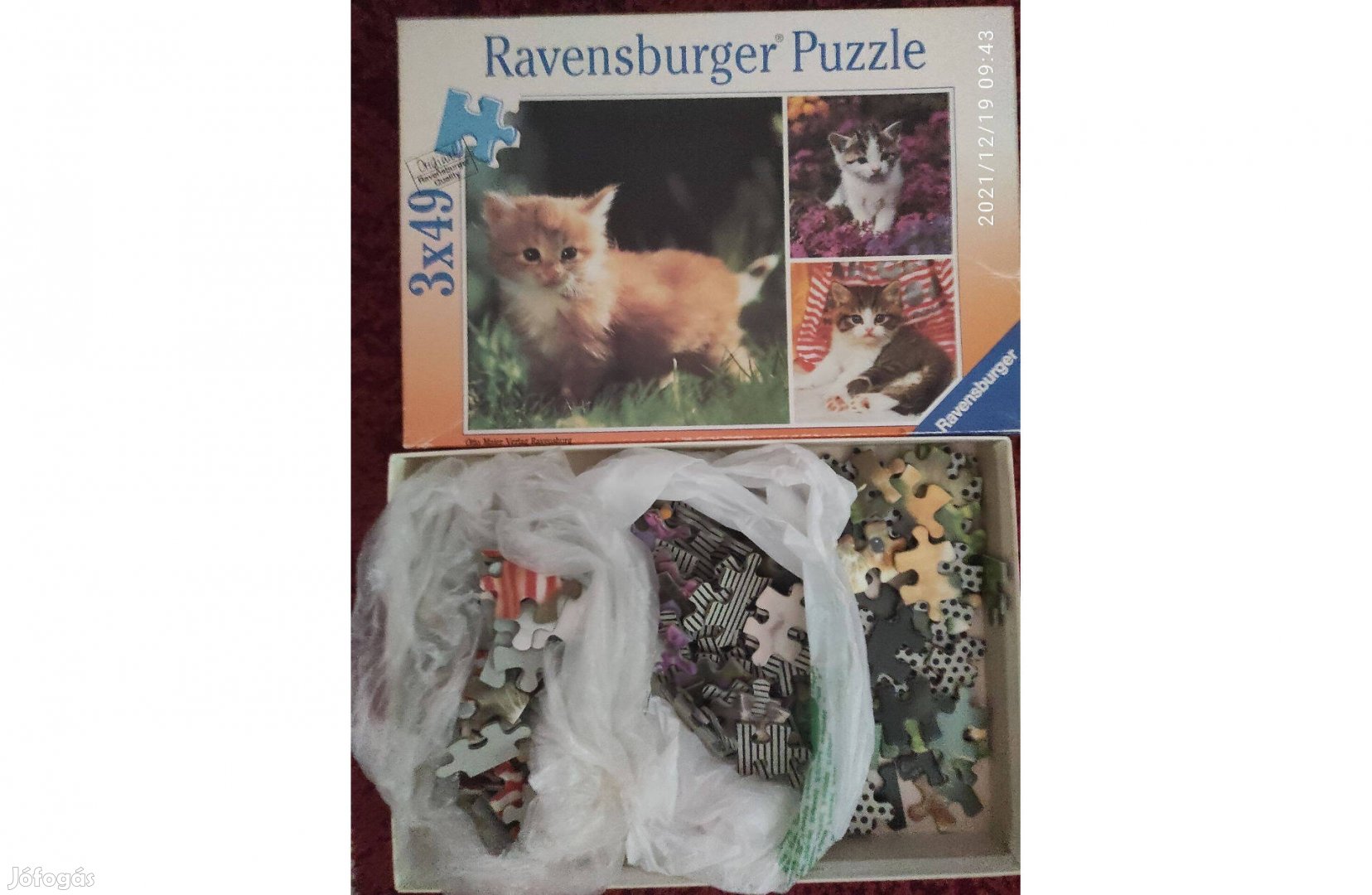 Ravensburger Cicás puzzle 3x49Db-os