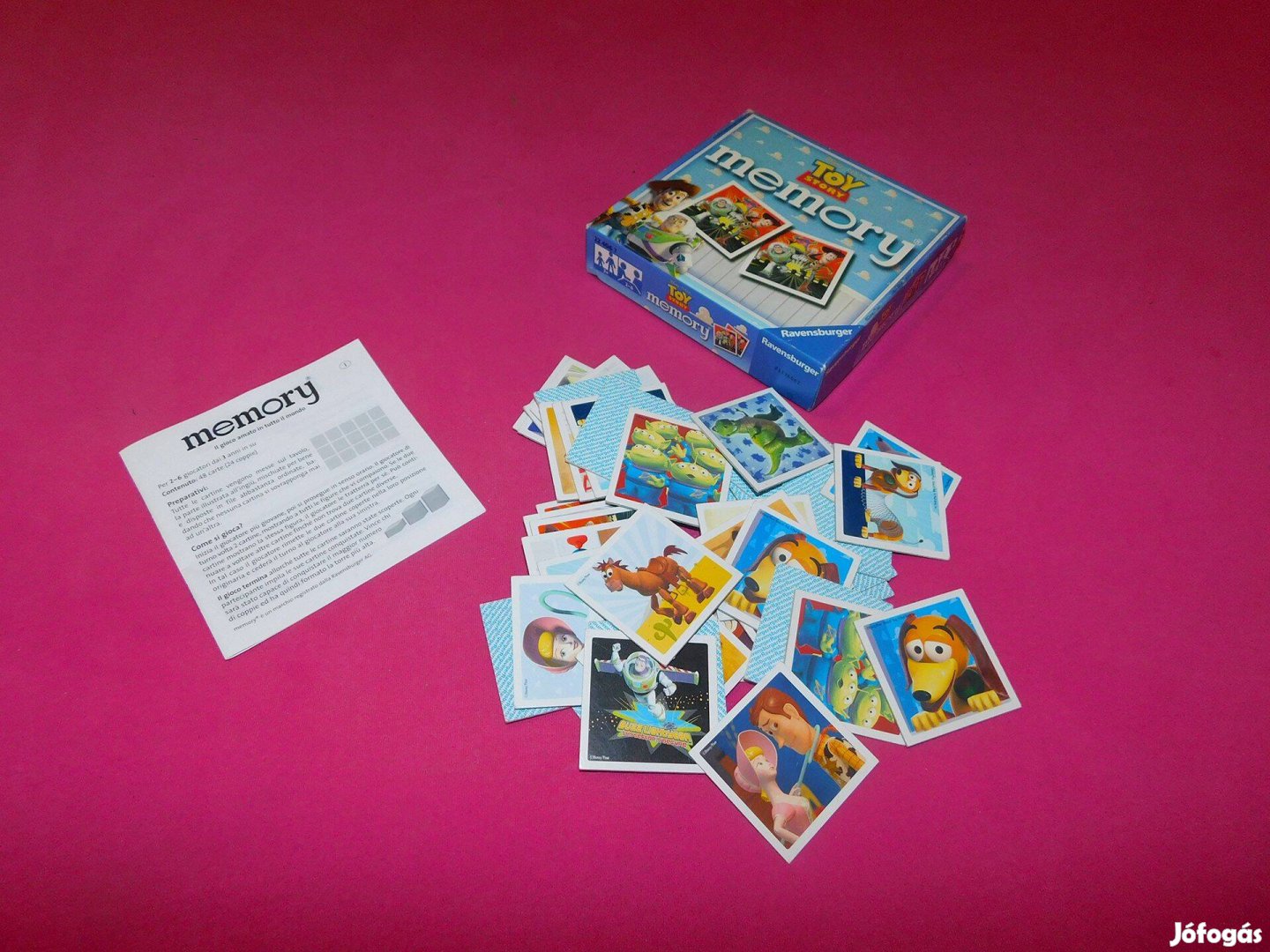 Ravensburger Toy Story memóriakártya, 48 kártyás, 2-6 játékos, 3+ év