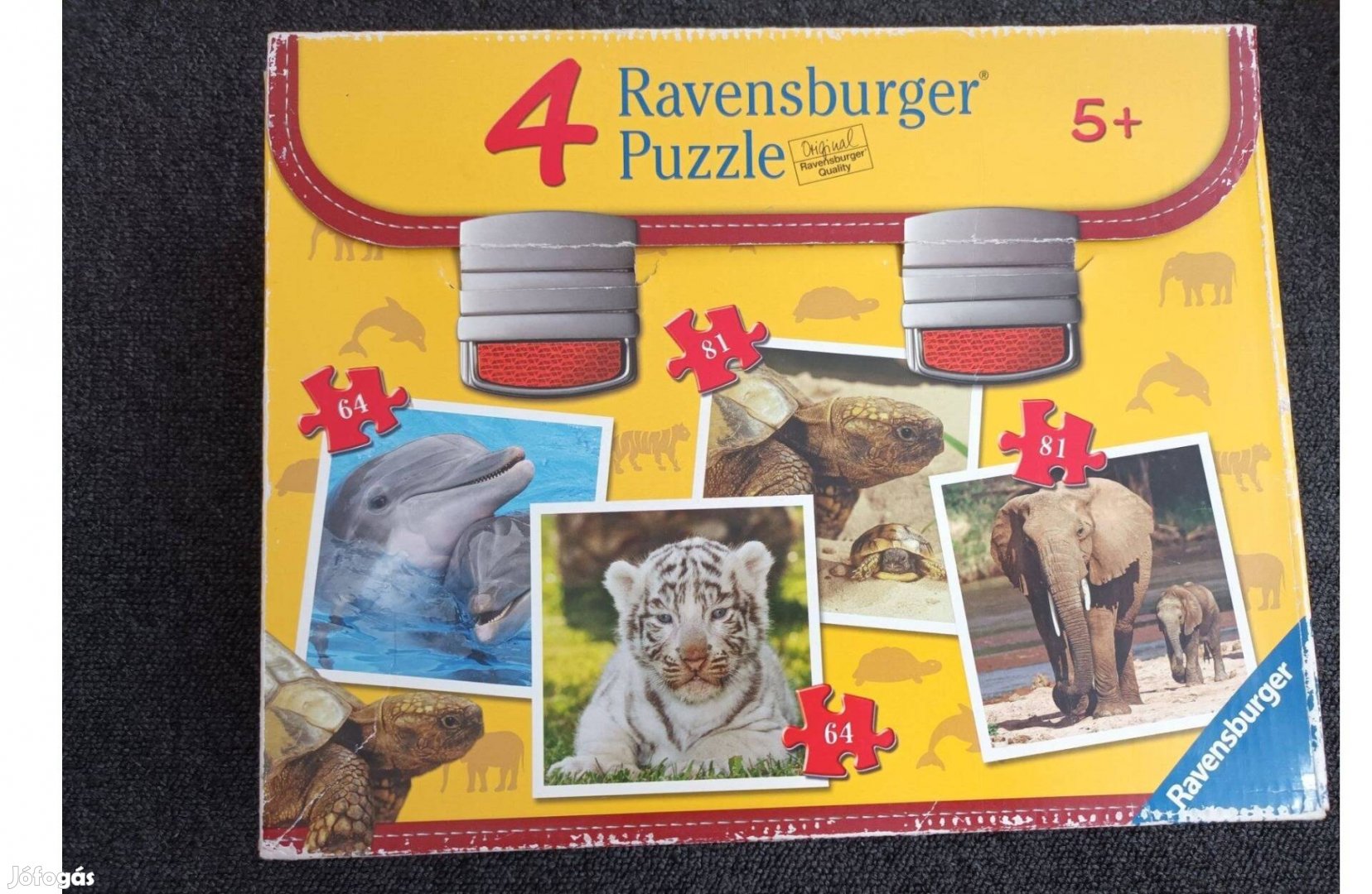 Ravensburger állatos kirakó bőröndben 64 és 81 darabos