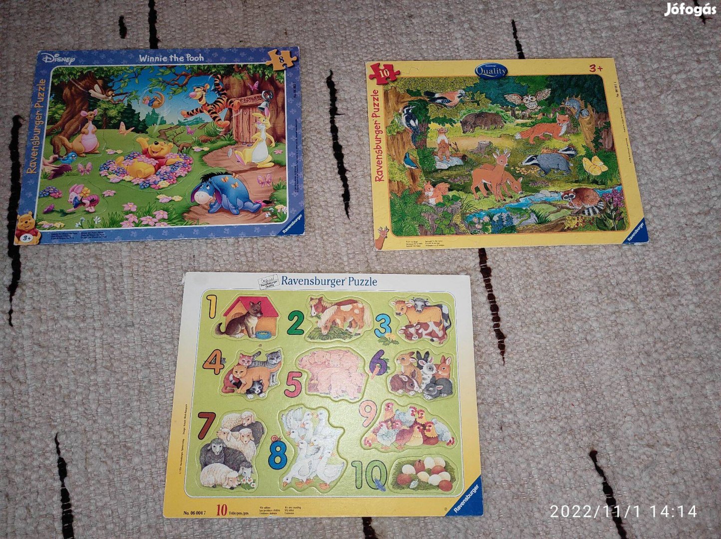 Ravensburger babakirakó, puzzle csomag, 1-3 éves kor