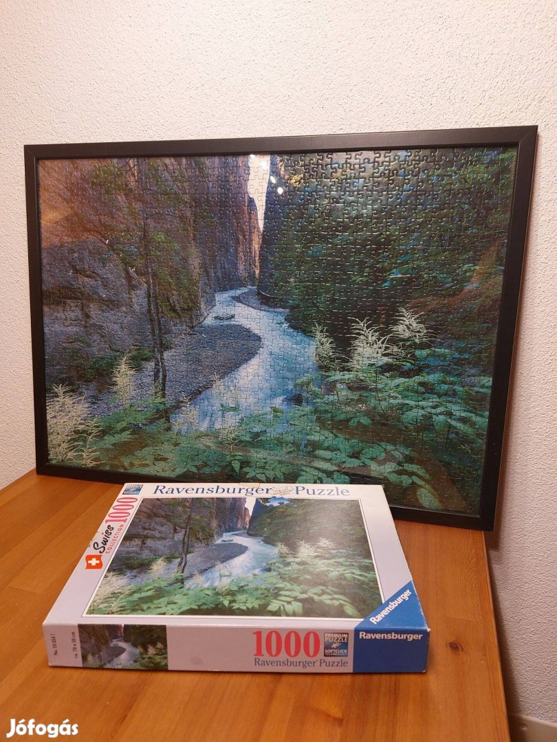 Ravensburger kirakó puzzle 1000 db Ikea képkeret Aare szoros