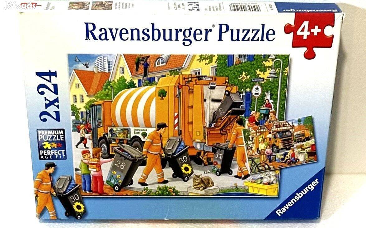 Ravensburger kirakók (4×24) együtt eladók Sam tűzoltó és kukásautó