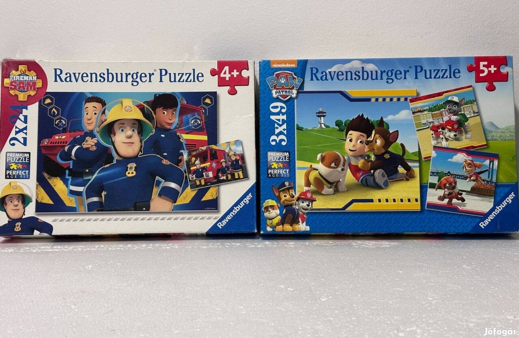 Ravensburger kirakók (4×24) együtt eladók : Sam tűzoltó és kukásautó