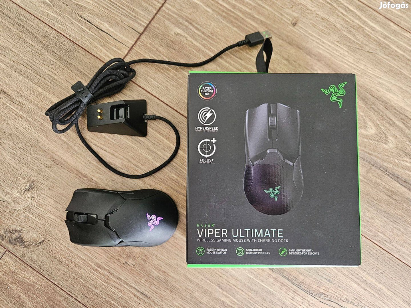 Razer Viper Ultimate vezetéknélküli RGB gamer egér