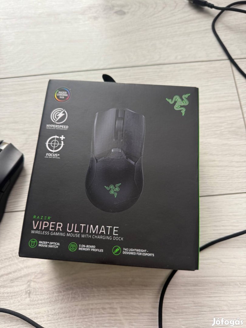 Razer Viper Ultimate wireless gaming mouse with charging dock