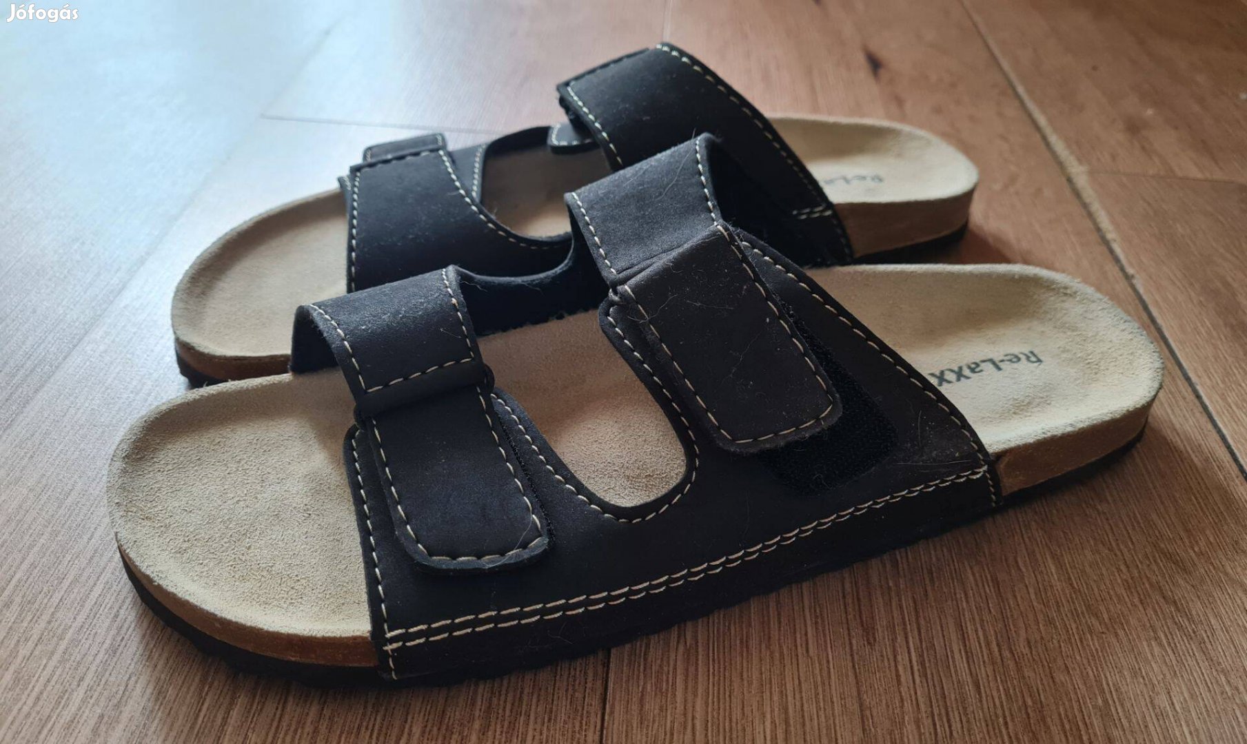 Re-Laxx férfi bőr benti papucs gyógypapucs 47 31 cm