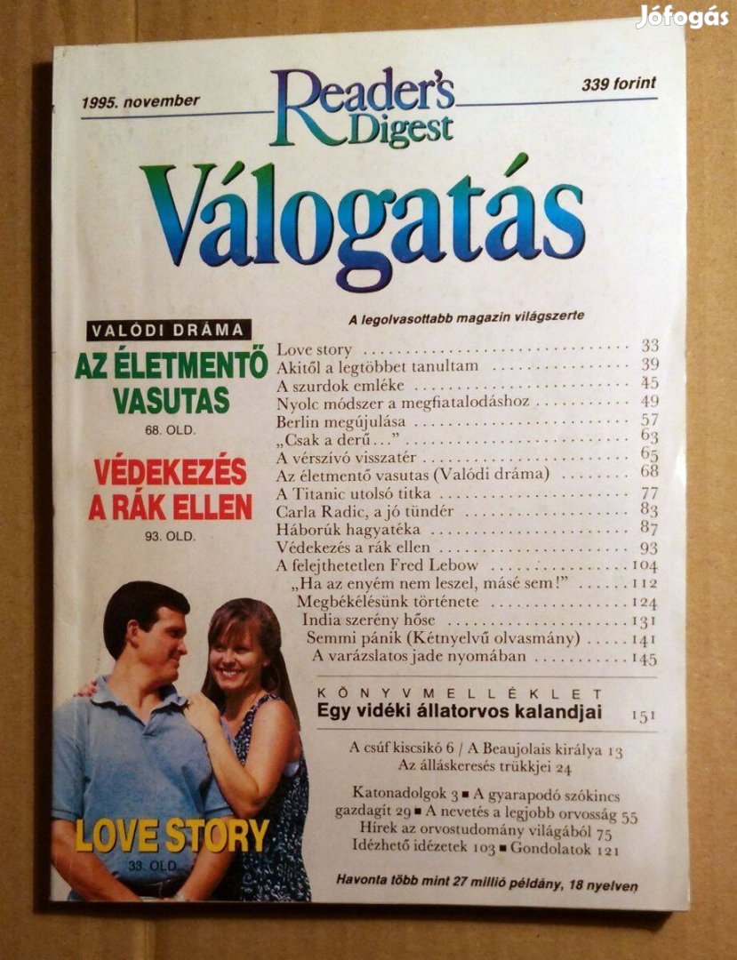 Reader's Digest Válogatás 1995/11 November (5kép+tartalom)