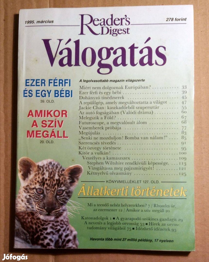 Reader's Digest Válogatás 1995/3 Március (5kép+tartalom)