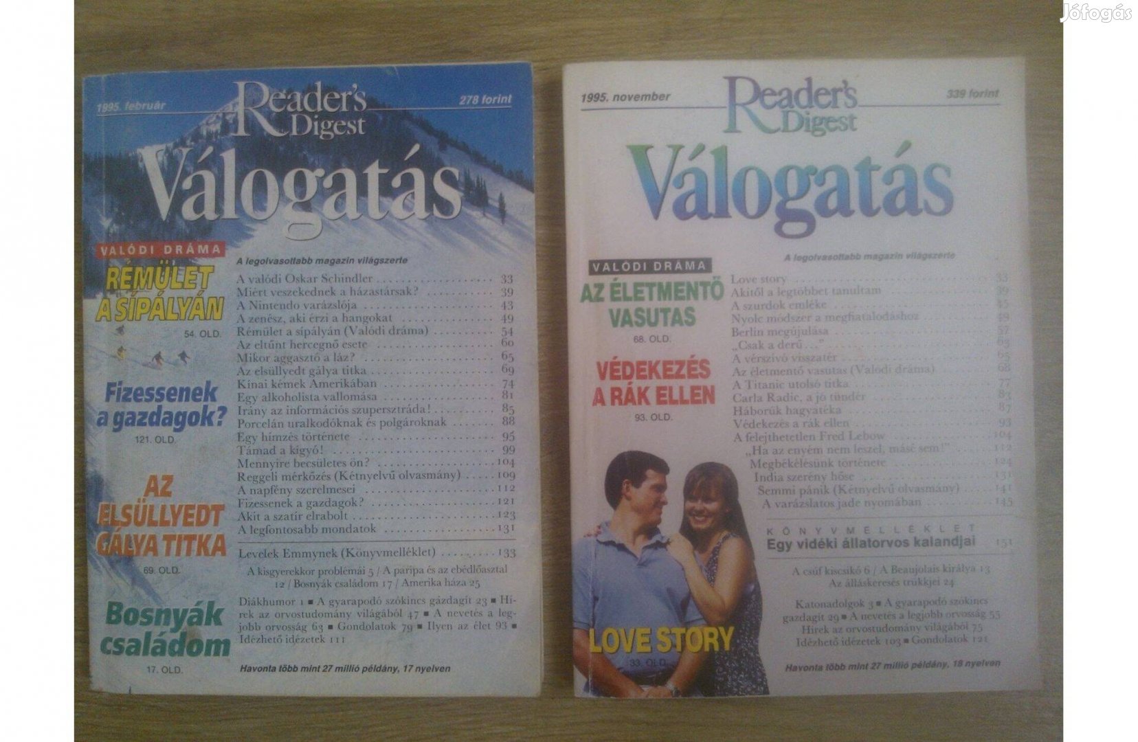 Reader's Digest Válogatás 1995! 2490 Ft/db