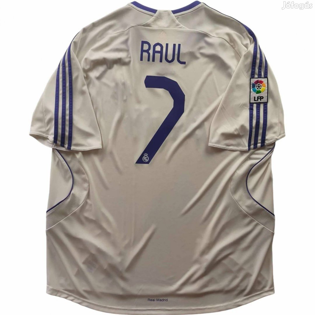 Real Madrid 2007-08 Adidas hazai Raul Gonzalez foci mez XXL-es