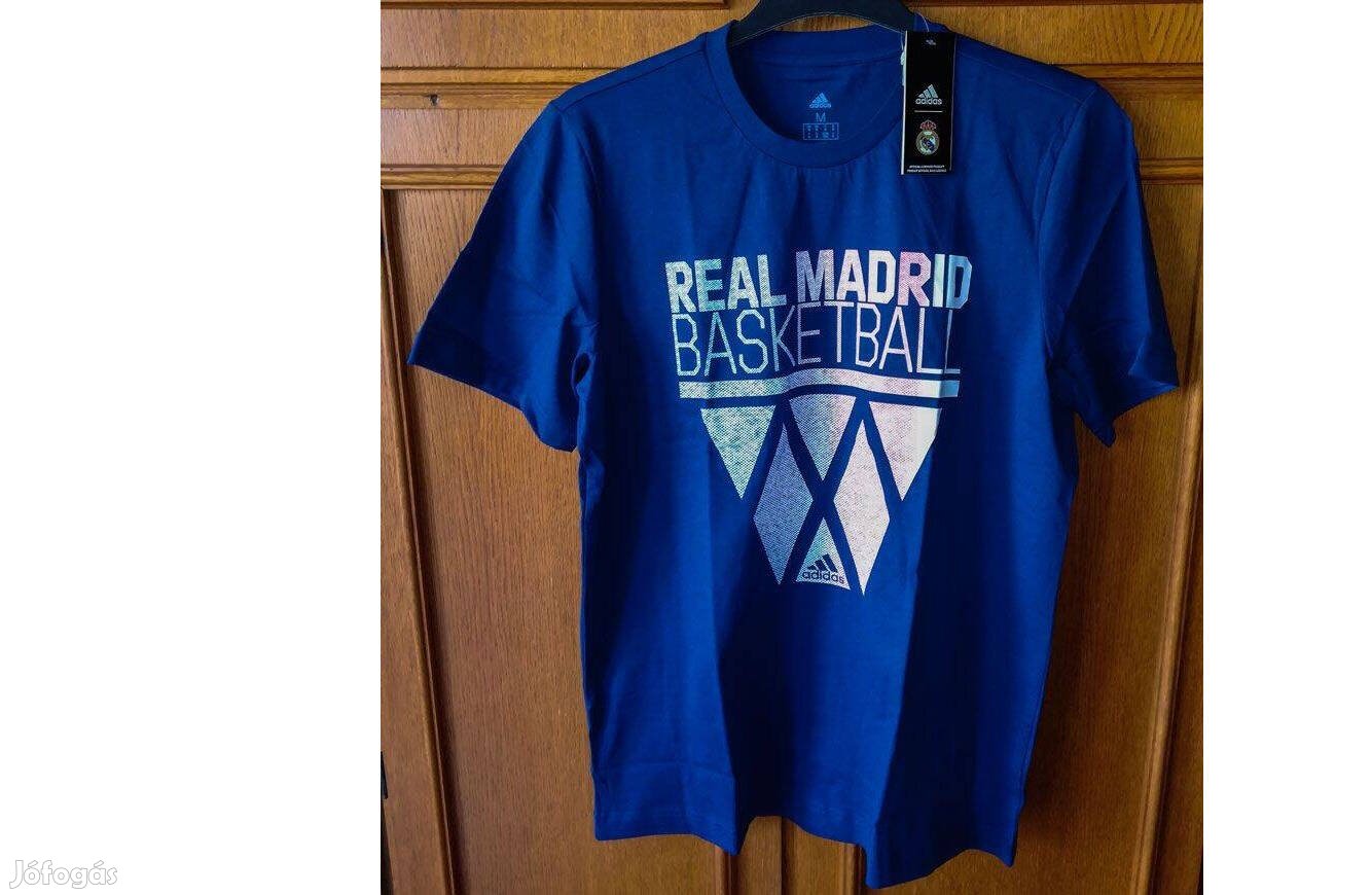 Real Madrid Basketball eredeti adidas sötétkék póló (M, L, XL, 2XL)