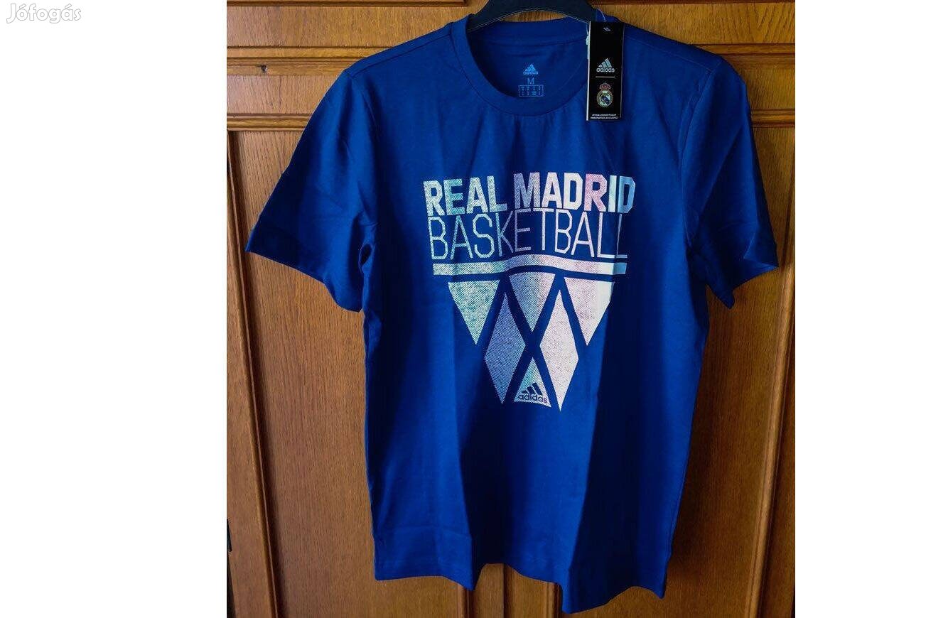 Real Madrid Basketball eredeti adidas sötétkék póló (M, L, XL, 2XL)