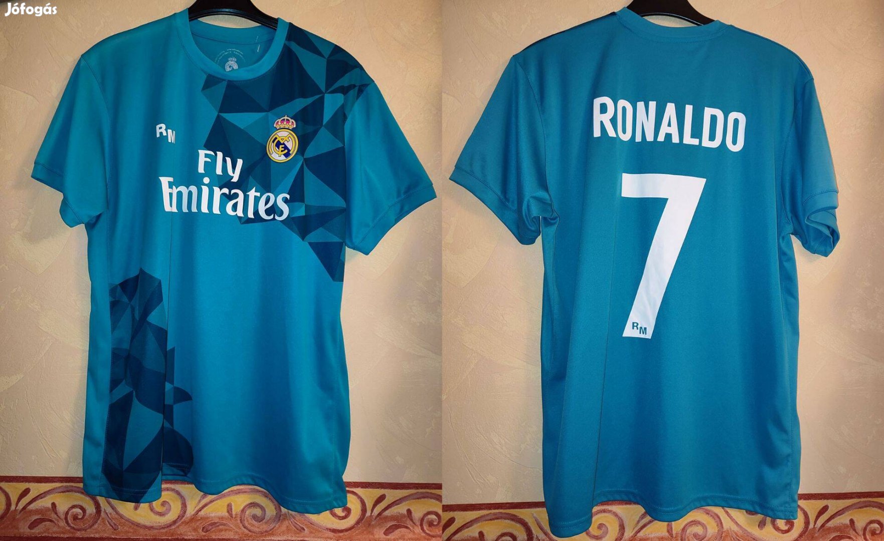 Real Madrid Cristiano Ronaldo 2017-18 szurkolói kék mez (XL)