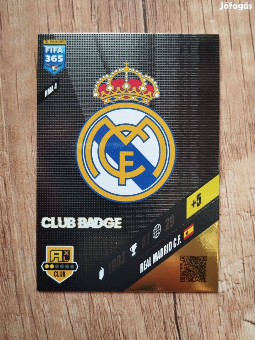 Real Madrid FIFA 365 2024 Club Badge Címer Logo focis kártya