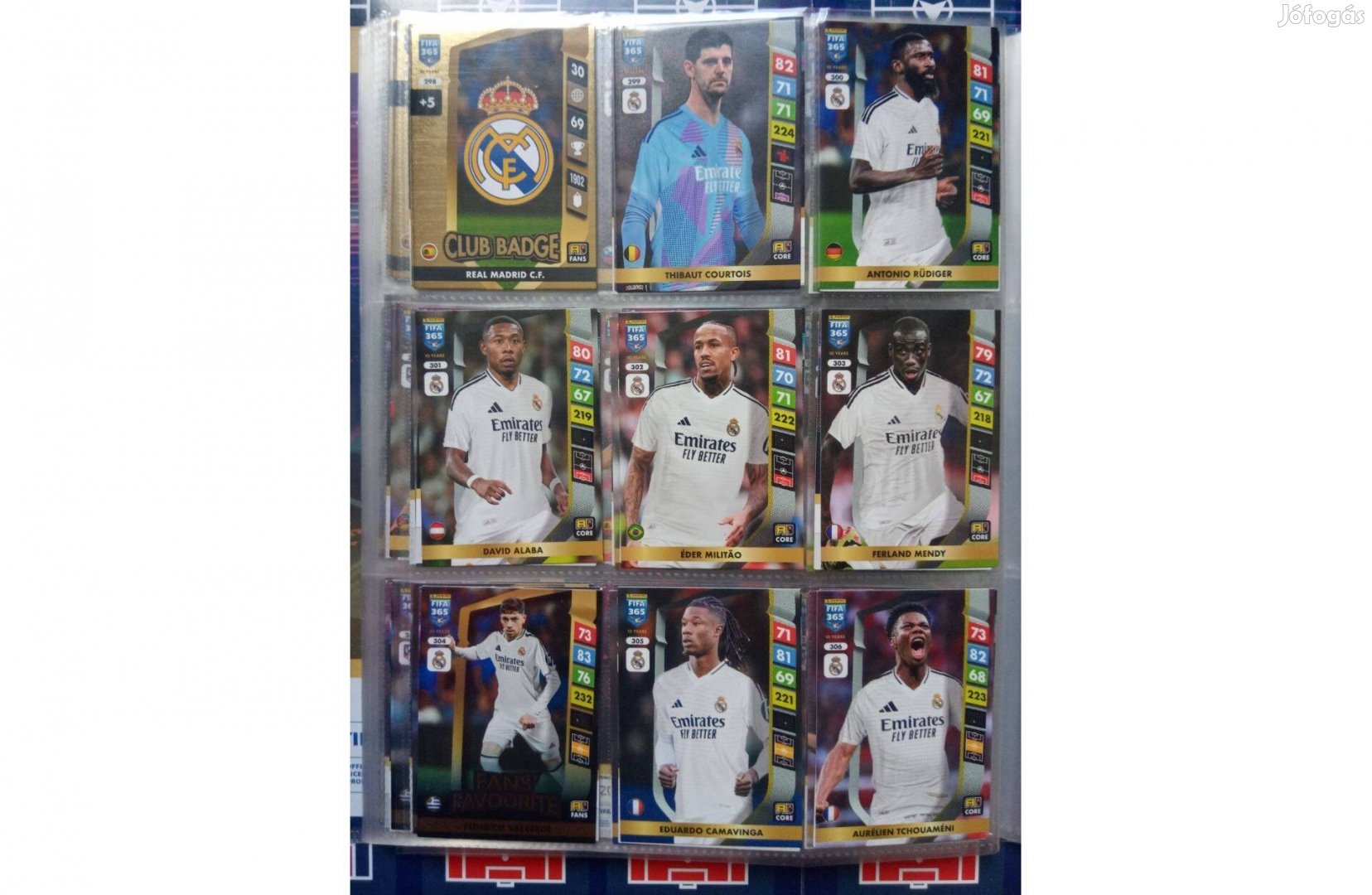 Real Madrid Teljes sor Fifa 365 2025 focis kártya
