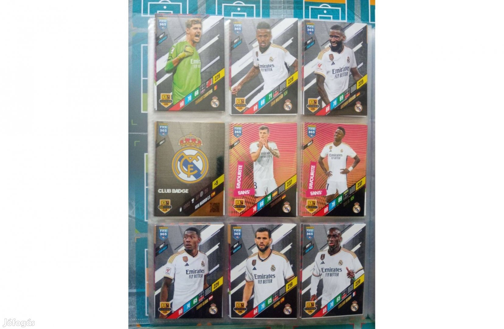 Real Madrid Teljes sor Panini Fifa 365 2024 kártya