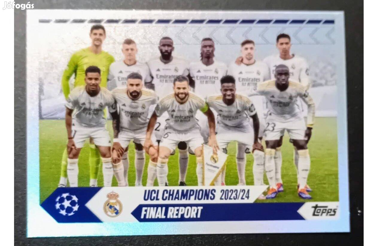 Real Madrid UCL Champions '24 Final Report Card Exclusive focis kártya