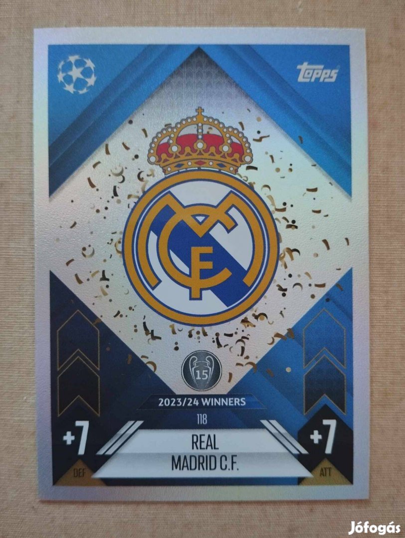 Real Madrid címer / logo Match Attax Bajnokok Ligája 2024/25 kártya