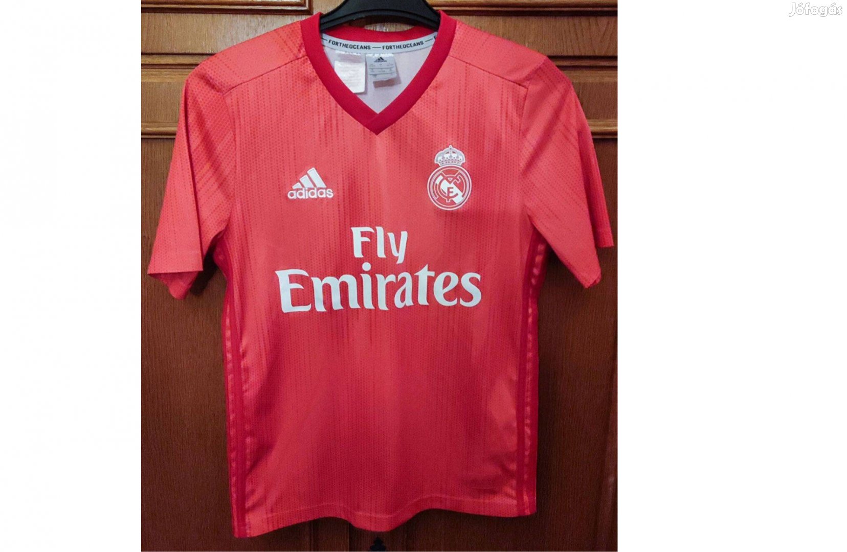 Real Madrid eredeti adidas 2018-19-es korall gyerek mez (L, 164)