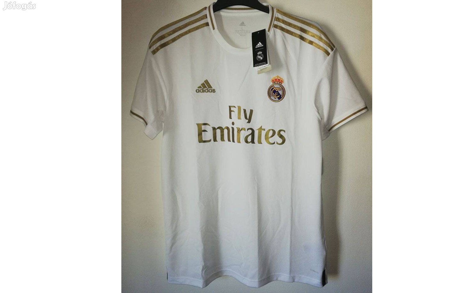 Real Madrid eredeti adidas arany fehér mez (2019-2020) (XL, 2XL)