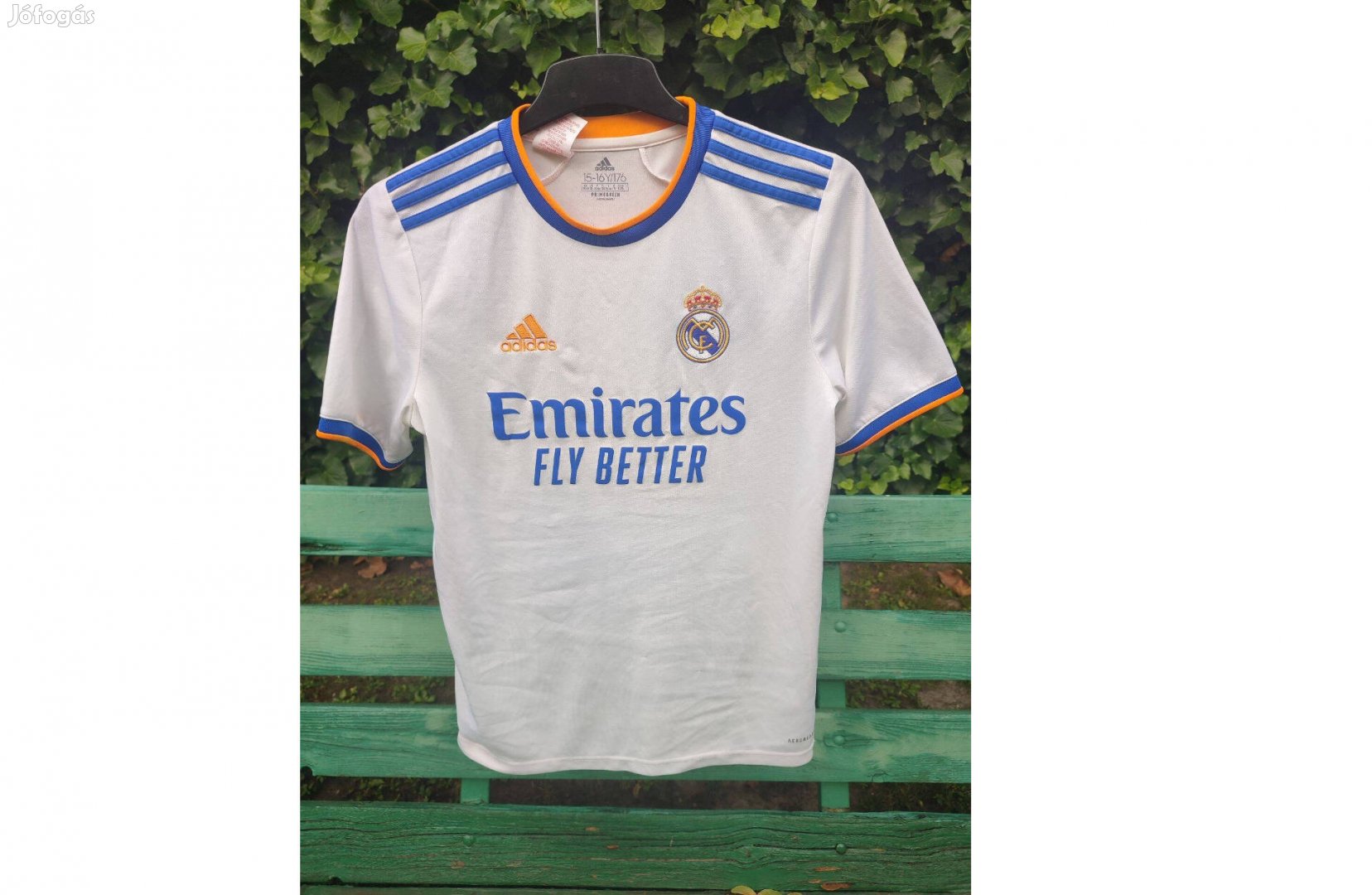 Real Madrid eredeti adidas fehér 2021-22 gyerek mez (XL,176)