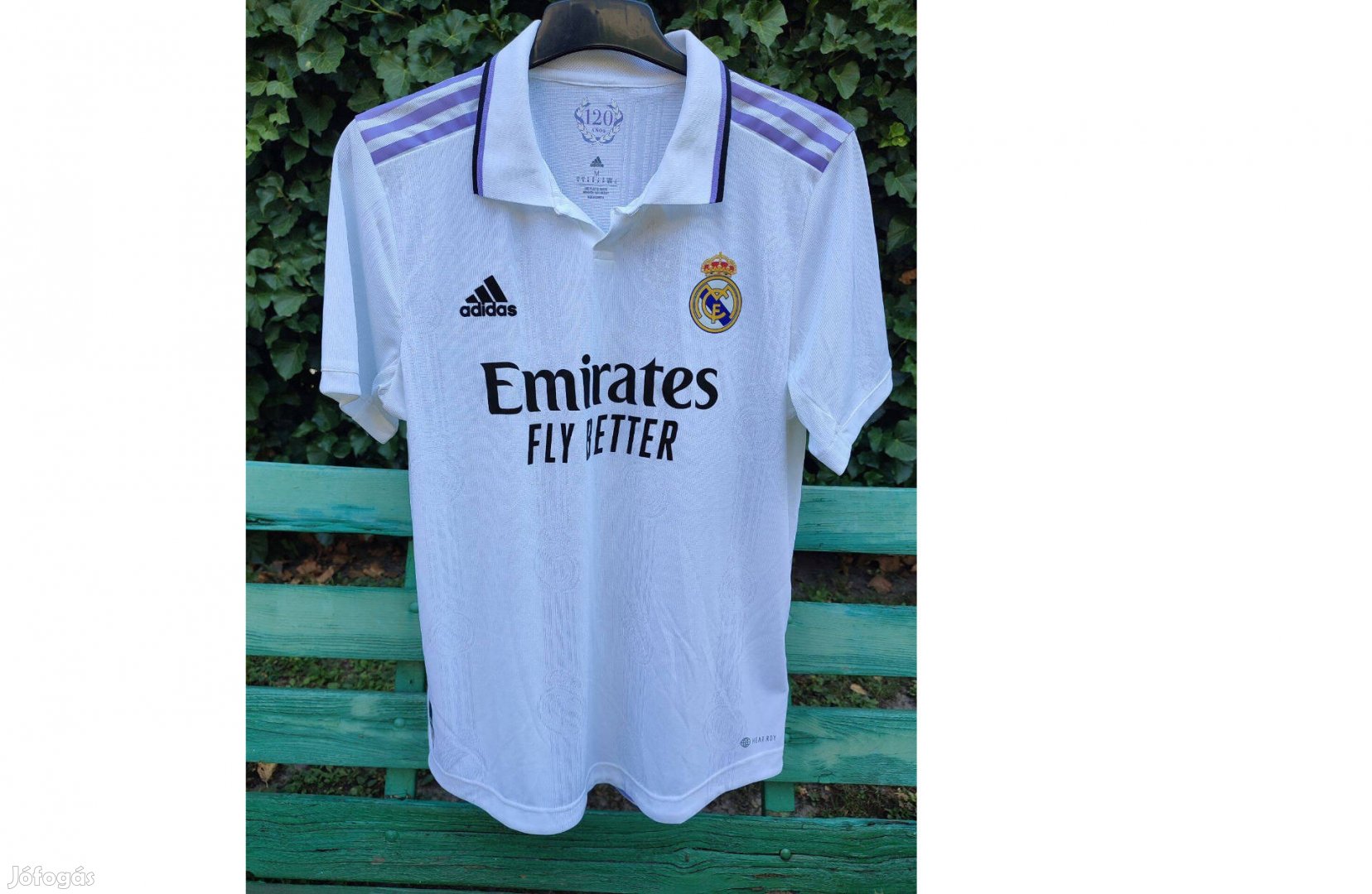 Real Madrid eredeti adidas fehér galléros centenáriumi mez (M)