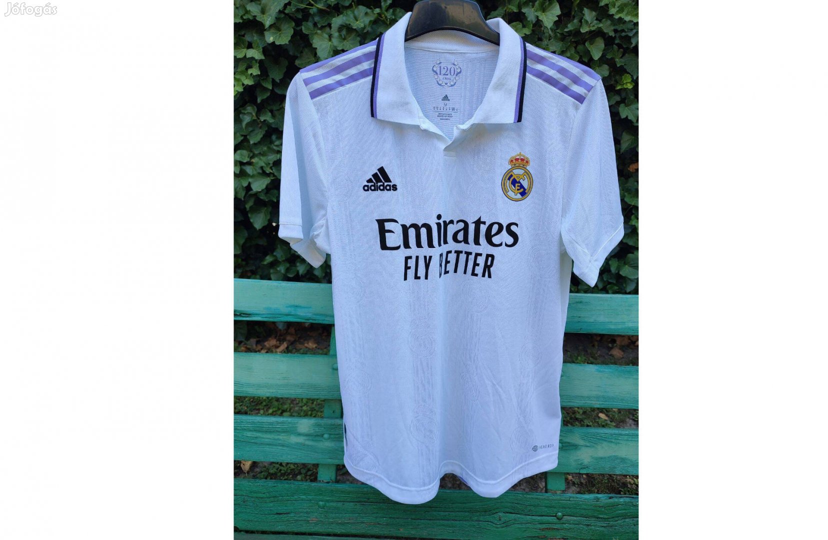 Real Madrid eredeti adidas fehér galléros centenáriumi mez (M)